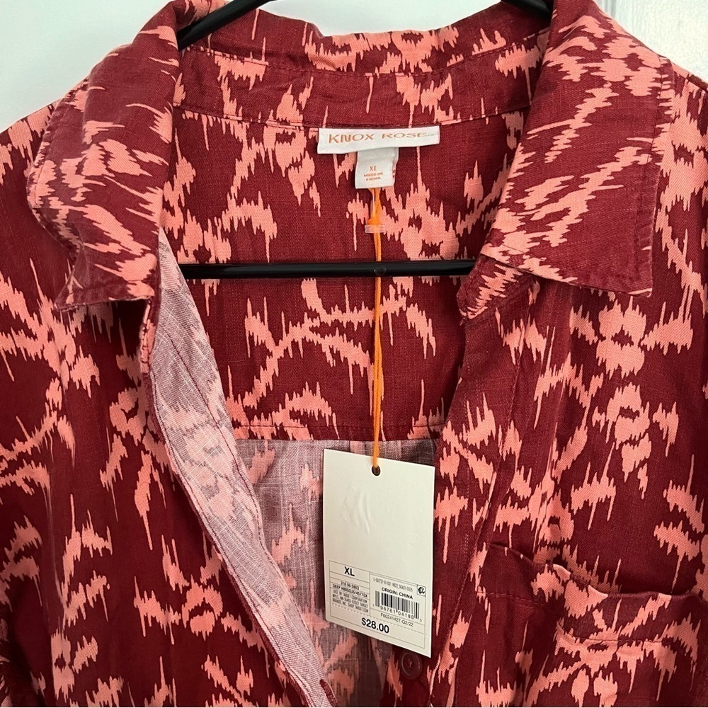 NWT Knox Rose Ikat Button Down - Picture 2 of 5